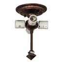 Meyda 5.5" Wide Mahogany Bronze Flushmount Hardware 259873