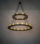Meyda 54" Wide Loxley 24 Light Two Tier Chandelier 260814