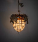 Meyda 12" Wide Greenbriar Oak Inverted Pendant 261056
