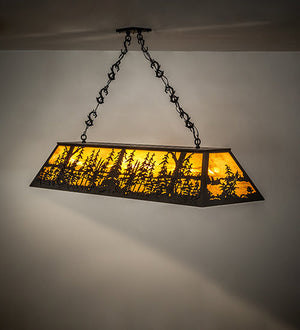 Meyda 72" Long Tall Pines Oblong Pendant 261972