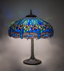 Meyda 27" High Tiffany Hanginghead Dragonfly Table Lamp- 263097