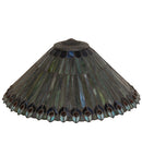 Meyda 20" Wide Tiffany Jeweled Peacock Shade '26317