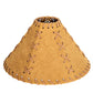 Meyda 15"W X 8"H Faux Leather Tan Hexagon Shade '26354