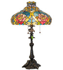 Meyda 28" High Dragonfly Rose Table Lamp- 264996