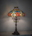 Meyda 28" High Dragonfly Rose Table Lamp- 264996