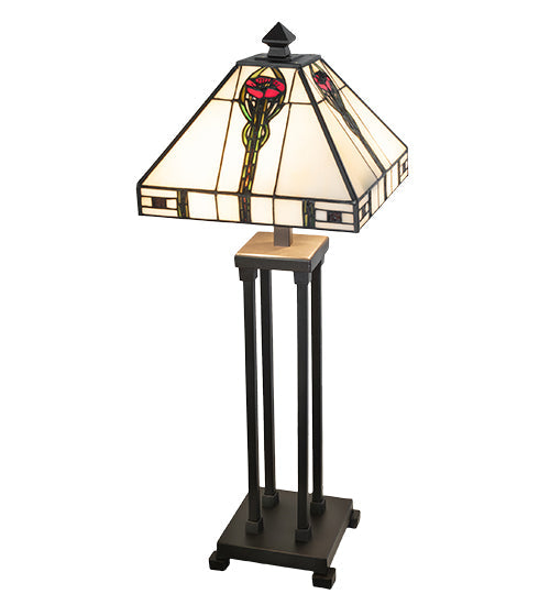 Meyda 27" High Parker Poppy Table Lamp- 265057