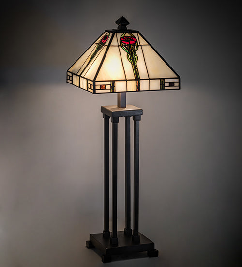 Meyda 27" High Parker Poppy Table Lamp- 265057