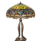 Meyda 33" High Tiffany Hanginghead Dragonfly Table Lamp - 265224