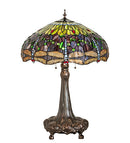 Meyda 31" High Tiffany Hanginghead Dragonfly Table Lamp- 265347