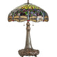 Meyda 31" High Tiffany Hanginghead Dragonfly Table Lamp- 265347
