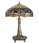 Meyda 31" High Tiffany Hanginghead Dragonfly Table Lamp- 265347