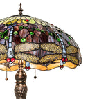 Meyda 31" High Tiffany Hanginghead Dragonfly Table Lamp- 265347