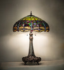 Meyda 31" High Tiffany Hanginghead Dragonfly Table Lamp- 265347