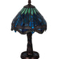Meyda 12"H Tiffany Hanginghead Dragonfly W/Mosaic Base Mini Lamp - 26617