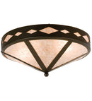 Meyda 16" Wide Diamond Trim Flushmount 26881