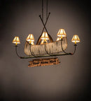Meyda 48"L Personalized Canoe 8 LT Chandelier 26965