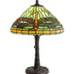 Meyda 16"H Tiffany Dragonfly w/ Twisted Fly Mosaic Base Accent Lamp - 27158