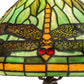 Meyda 16"H Tiffany Dragonfly w/ Twisted Fly Mosaic Base Accent Lamp - 27158
