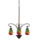 Meyda 21" Wide Iris 3 Light Chandelier 27416