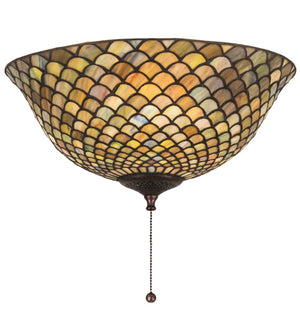Meyda 16"W Tiffany Fishscale Flushmount '27437