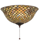 Meyda 16"W Tiffany Fishscale Flushmount '27437