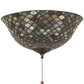 Meyda 16"W Tiffany Fishscale Flushmount '27437
