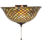Meyda 16"W Tiffany Fishscale Flushmount '27437