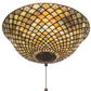 Meyda 16"W Tiffany Fishscale Flushmount '27437