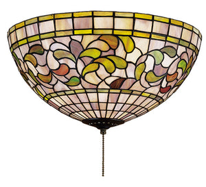 Meyda 16"W Tiffany Turning Leaf Flushmount 27442