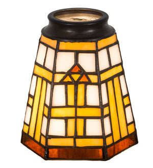 Meyda 4"W Arrowhead Mission Fan Light Shade '27461