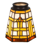 Meyda 4"W Arrowhead Mission Fan Light Shade '27461