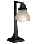 Meyda 20"H Bungalow White Alabaster Swirl Desk Lamp '27624