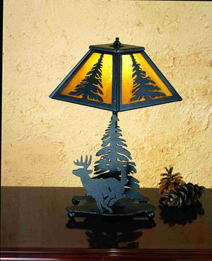 Meyda 14"H Lone Deer Accent Lamp 28273