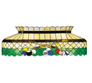 Meyda 40"L Green Billiard Oblong Pendant 28499