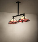 Meyda 42" Long Stickley Mission 2 LT Island Pendant 28511