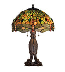 Meyda 24.5"H Tiffany Hanginghead Dragonfly Table Lamp 28527