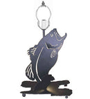 Meyda 13.5"H Leaping Bass Black Table Base 29079