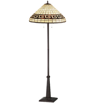 Meyda 62"H Greek Key Floor Lamp 29503