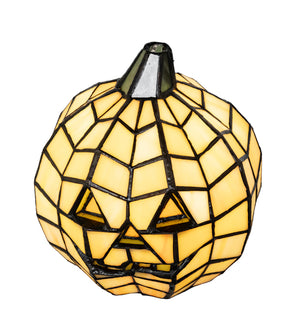 Meyda 7" High Jack O'Lantern Accent Lamp – Stained Glass