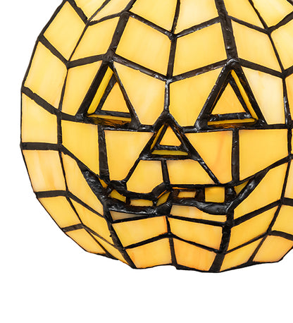 Meyda 7" High Jack O'Lantern Accent Lamp – Stained Glass