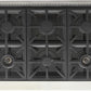 Kucht 36-Inch 6 Burner Gas Rangetop in Stainless Steel with Toxedo Black Knob (KFX369T-K)