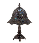 Meyda 13.5"H Tiffany Peacock Feather Mini Lamp '30317