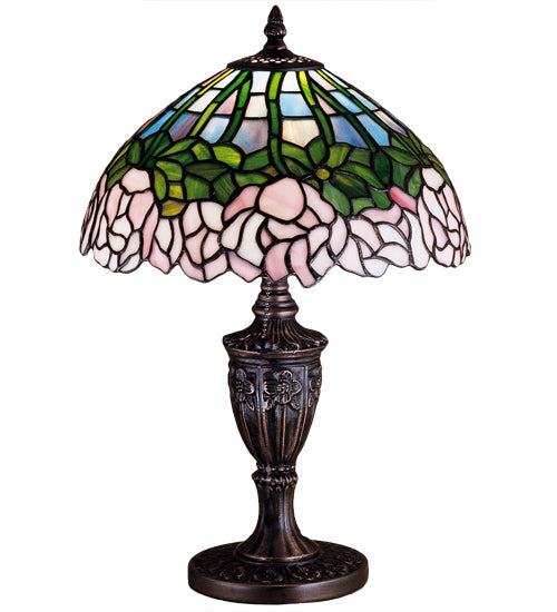 Meyda 18" High Tiffany Cabbage Rose Accent Lamp '30343