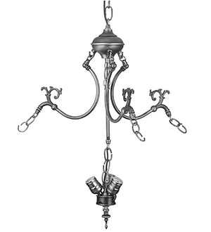 Meyda  Mahogany Bronze 3 LT Inverted Pendant Hardware '30444