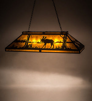 Meyda 48"L Moose at Lake Oblong Pendant '30488