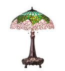 Meyda 31" High Tiffany Cabbage Rose Table Lamp- 30513