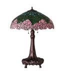 Meyda 31" High Tiffany Cabbage Rose Table Lamp- 30513