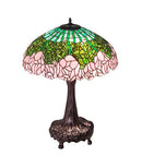 Meyda 31" High Tiffany Cabbage Rose Table Lamp- 30513