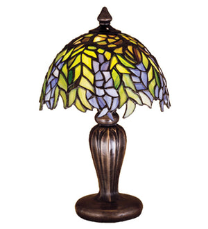 Meyda 13"H Tiffany Honey Locust Mini Lamp 30590