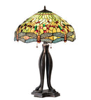 Meyda 31" High Tiffany Hanginghead Dragonfly Table Lamp - 31109
